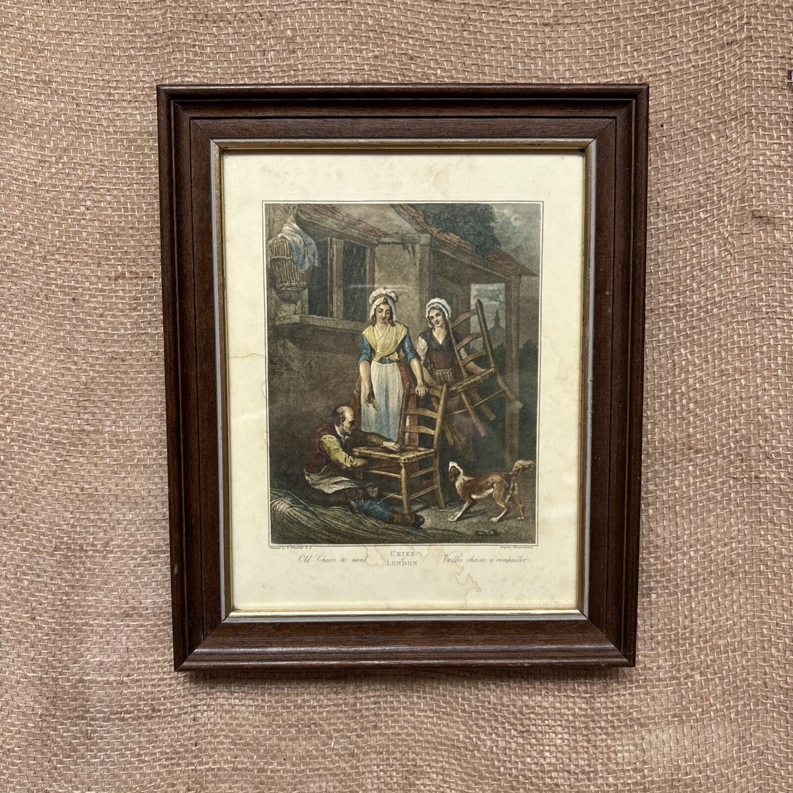 Cries Of London Print - Framed Picture - Old Chairs To Mend - Francis Wheatley