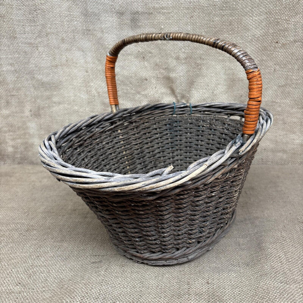 Vintage Wicker Basket - Farmhouse - Cottage - Garden Basket - Rustic