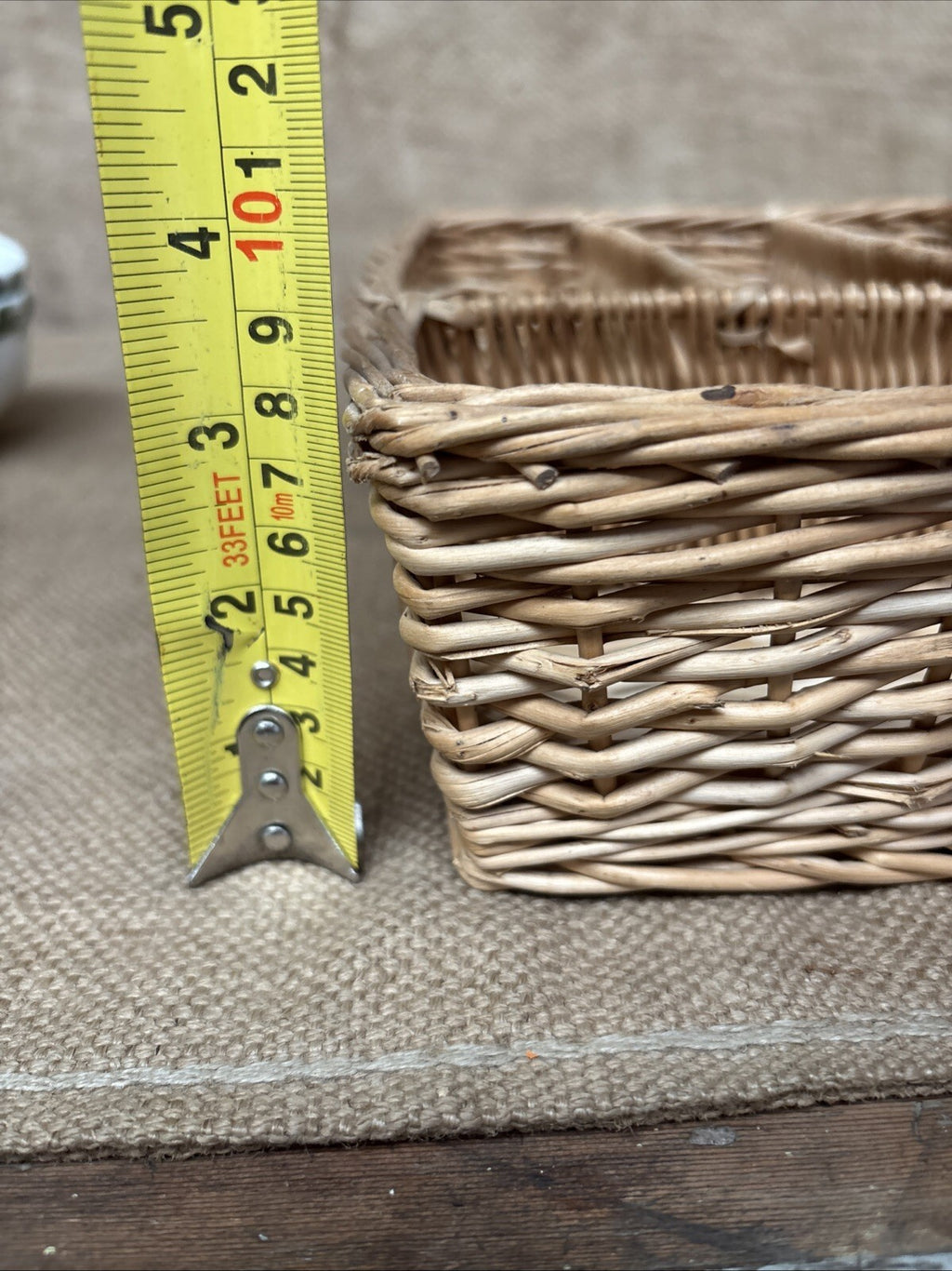 Vintage Cutlery Organiser - Wicker - Farmhouse