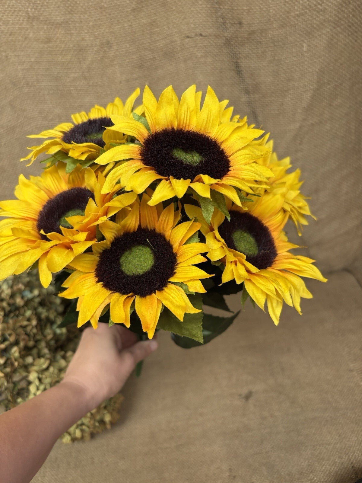 Sunflower 7 Heads Artificial Decor Fake Bouquet Silk Flowers Flower UK SELLER