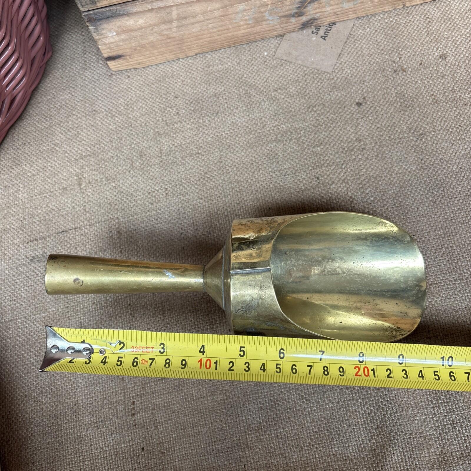Antique Brass Scoop - Farmhouse - Kitchenalia - Cottage - Flour