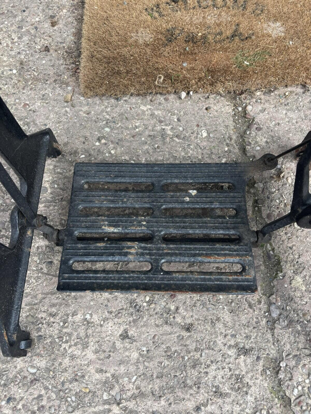 Rustic Table With Metal Base Sewing Machine