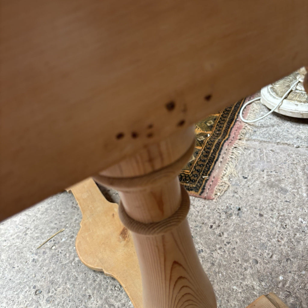Antique Pine Writing Table / Washstand With Drawer Farmhouse - Cottage