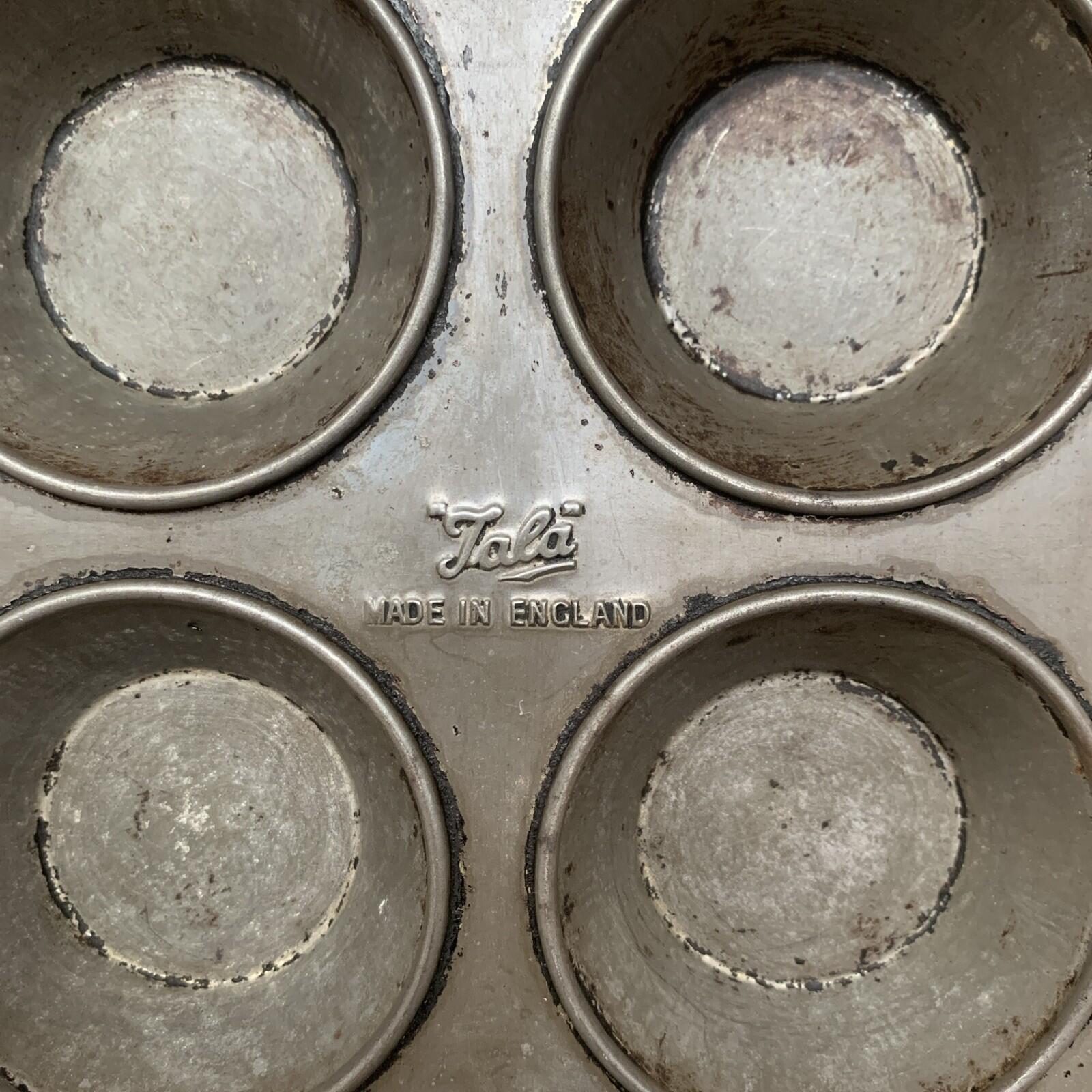 Vintage Tala Metal Muffin / Mince Pie / Tart Baking Tin X 2 - Kitchenalia