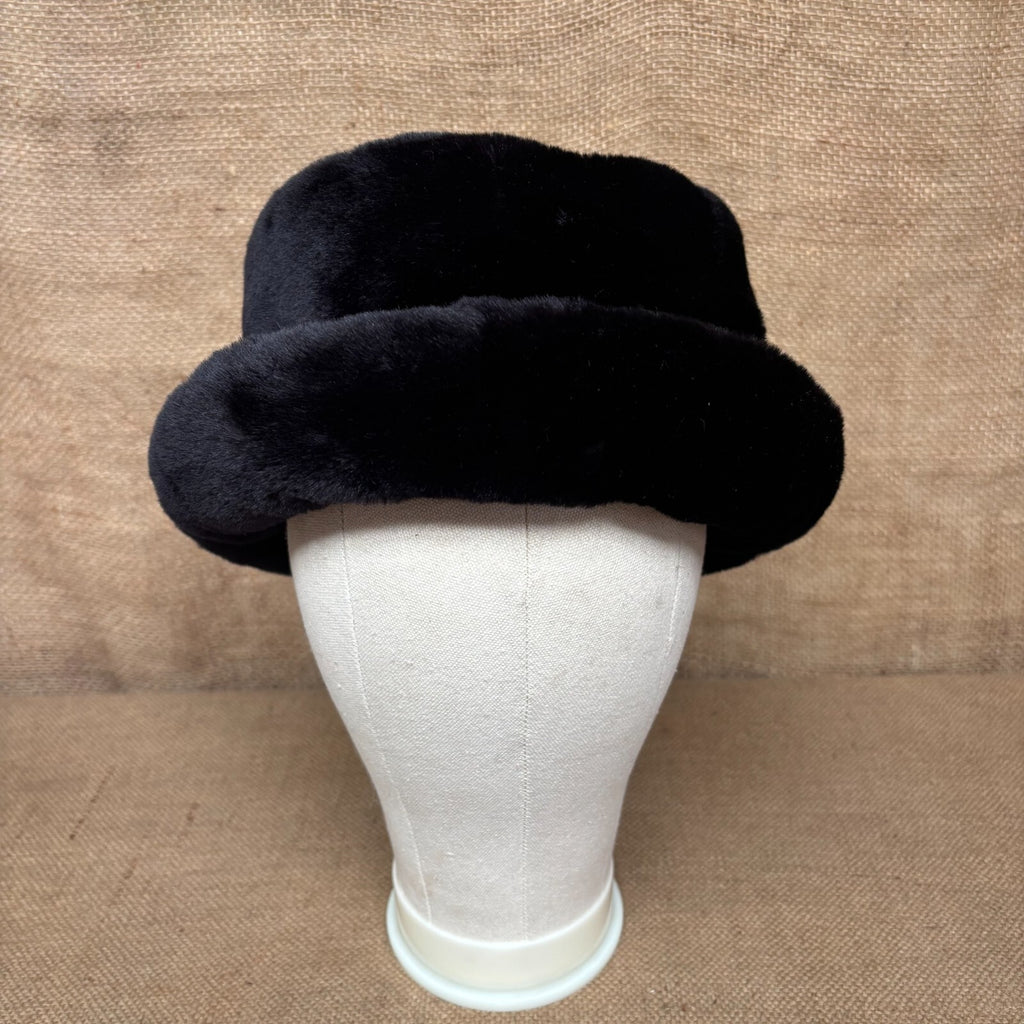 Faux Fur Hat - Black - Marks and Spencer - Country Style - Classy