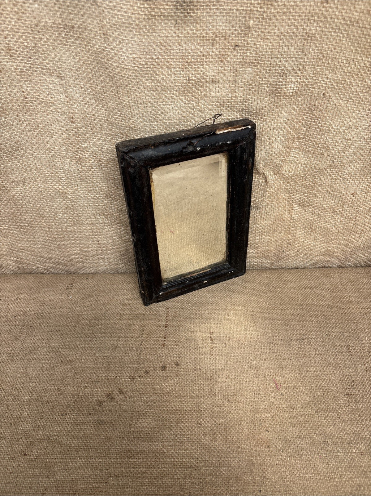 Antique Small Mirror Foxed - Shaving - Farmhouse- Cottage
