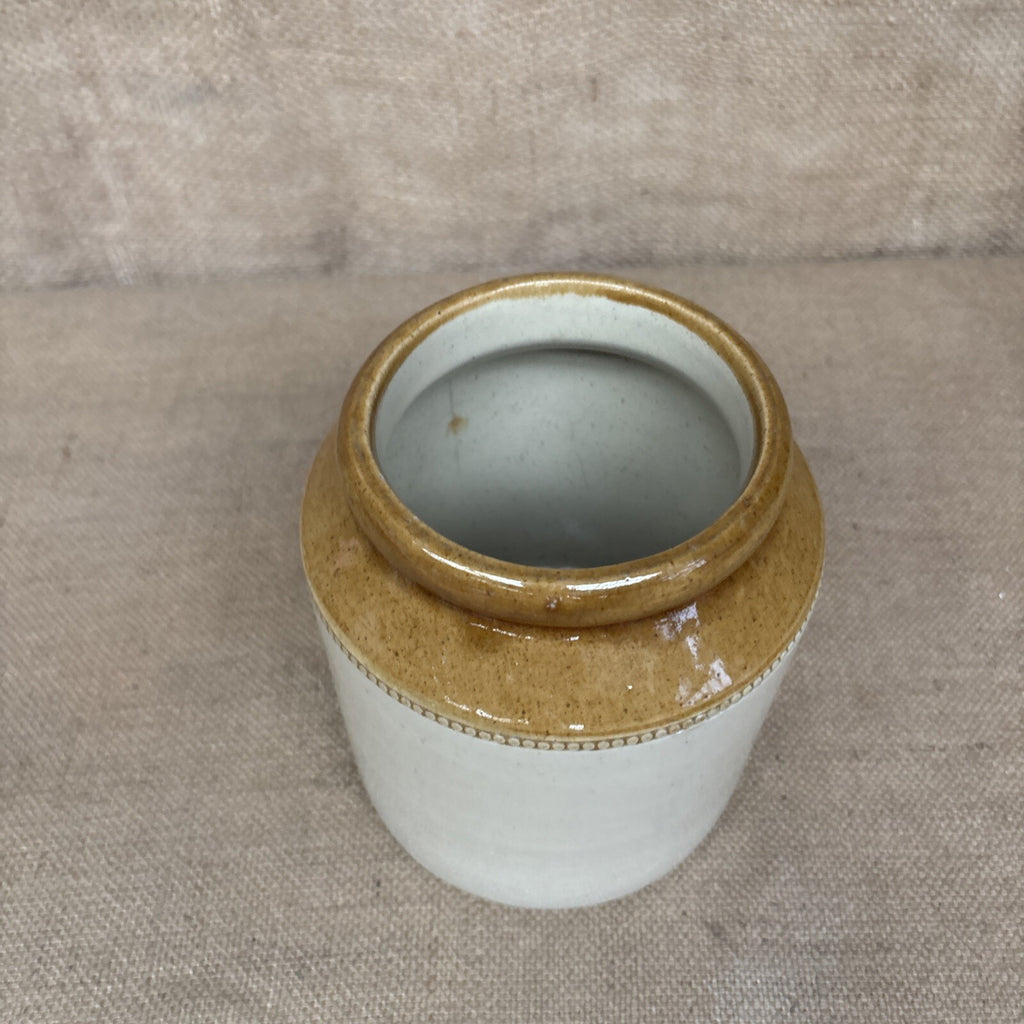 Vintage Stoneware Jar / Utensil Holder / Pickling Jar Farmhouse Kitchen