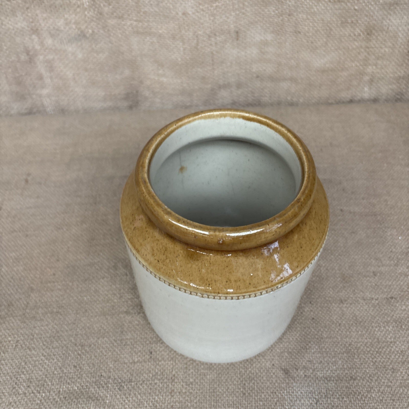 Vintage Stoneware Jar / Utensil Holder / Pickling Jar Farmhouse Kitchen