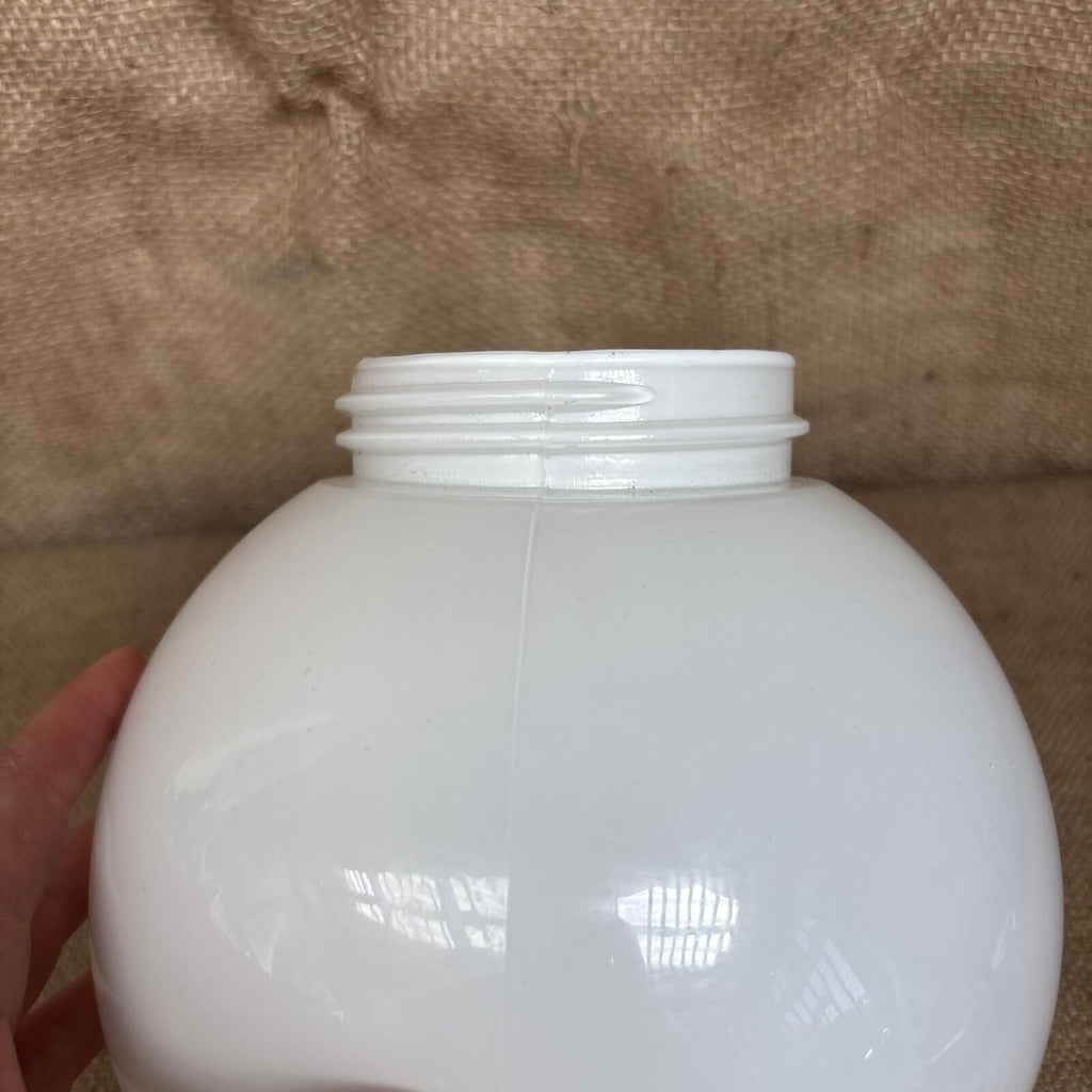 Milk Glass Light Shade Round Mid Century Screw In