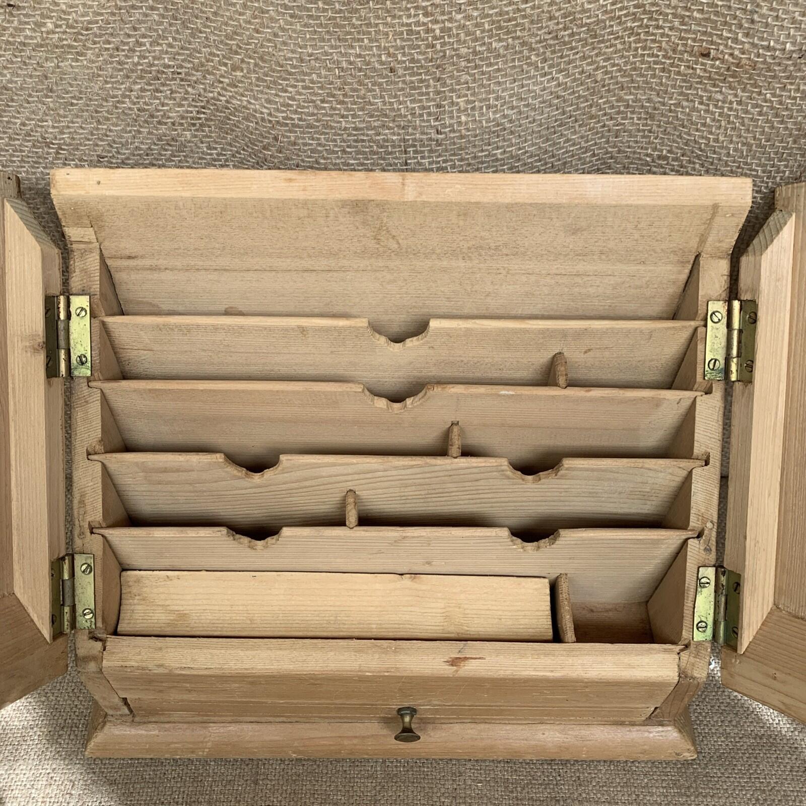 Carved Pine Writing / Stationery Box - Cottage - Rustic Home - Cottagecore