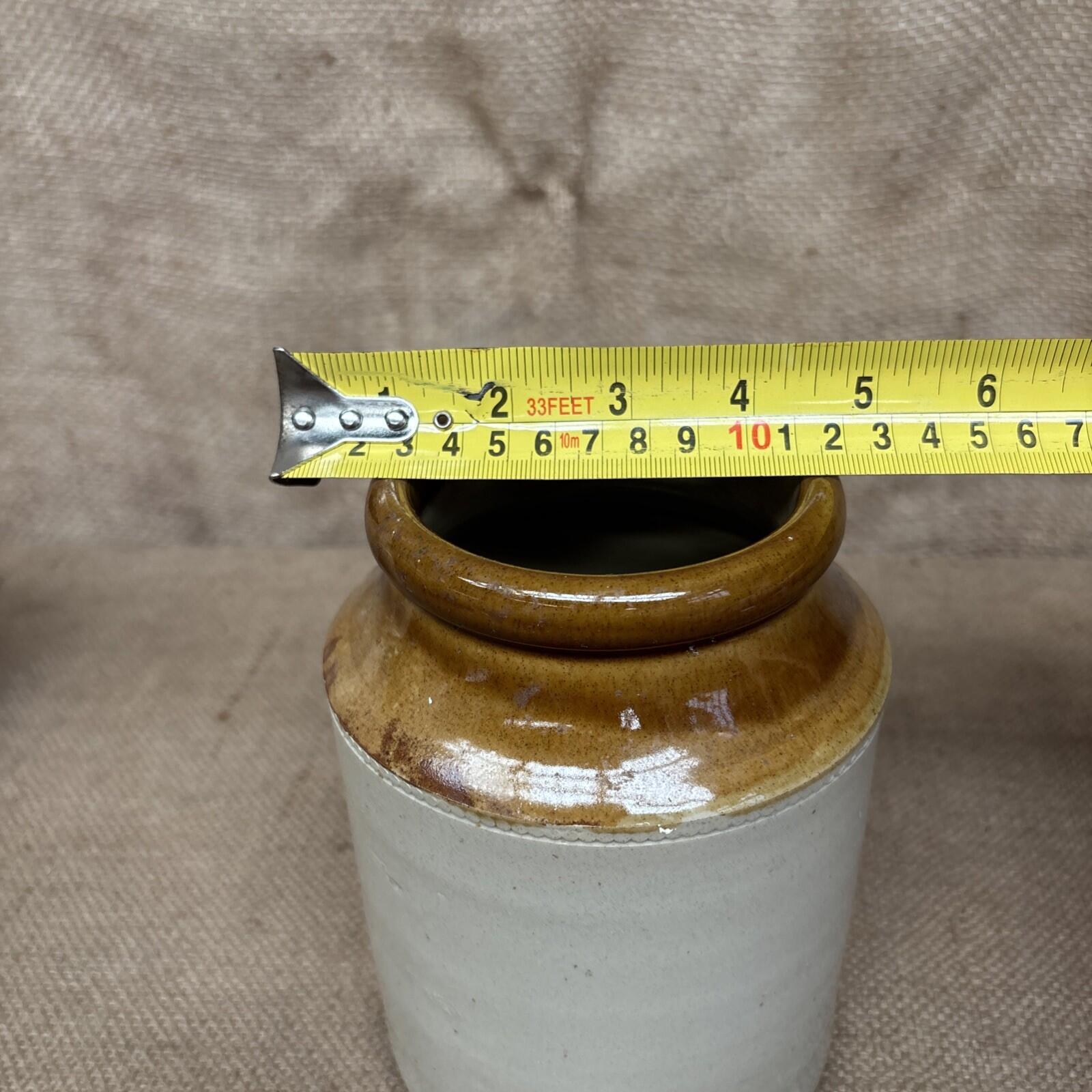 Vintage Stoneware Jar / Utensil Holder / Pickling Jar Farmhouse Kitchen
