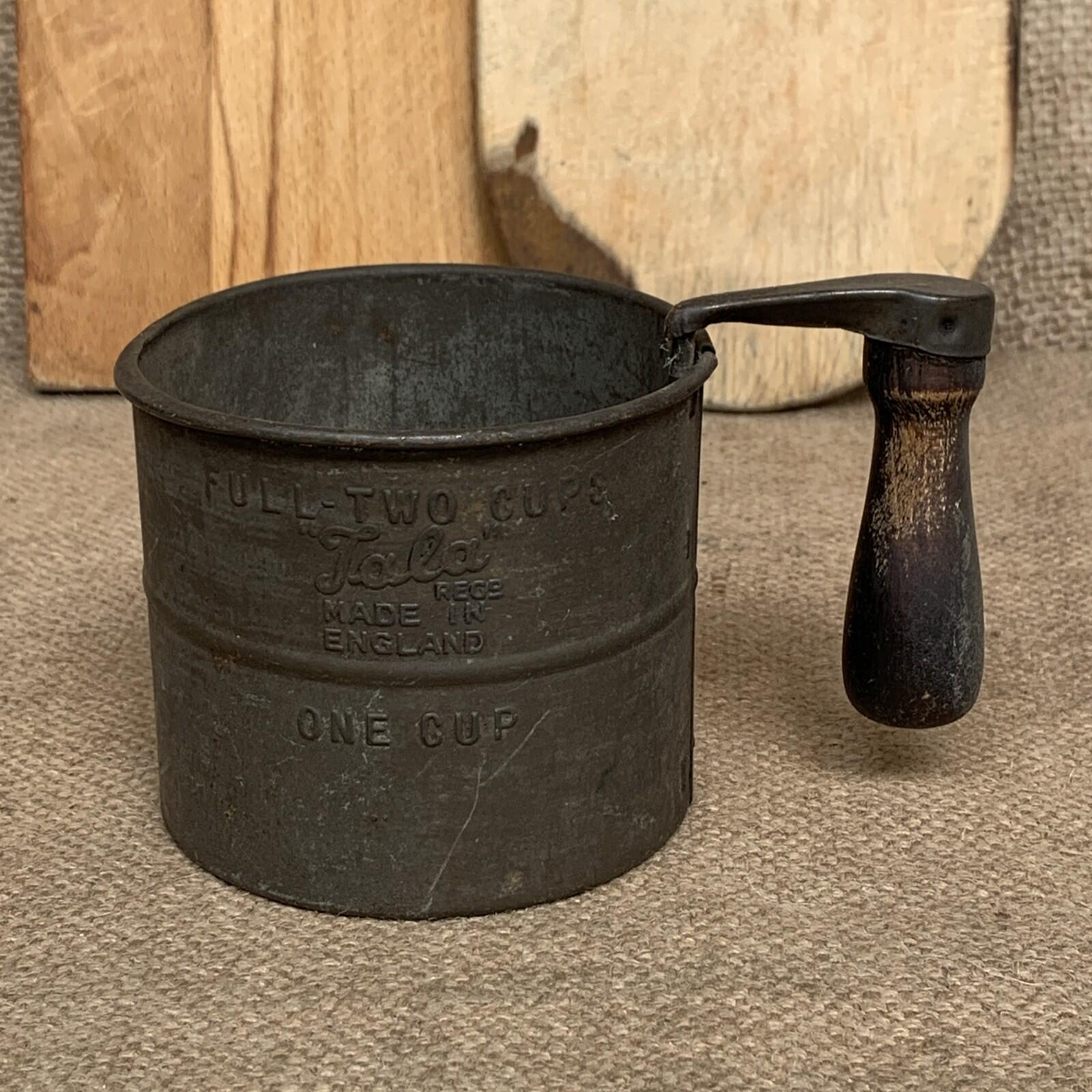 Tala Flour Sifter - 2 Cup - Antique Kitchen- Farmhouse Kitchen- Cottage