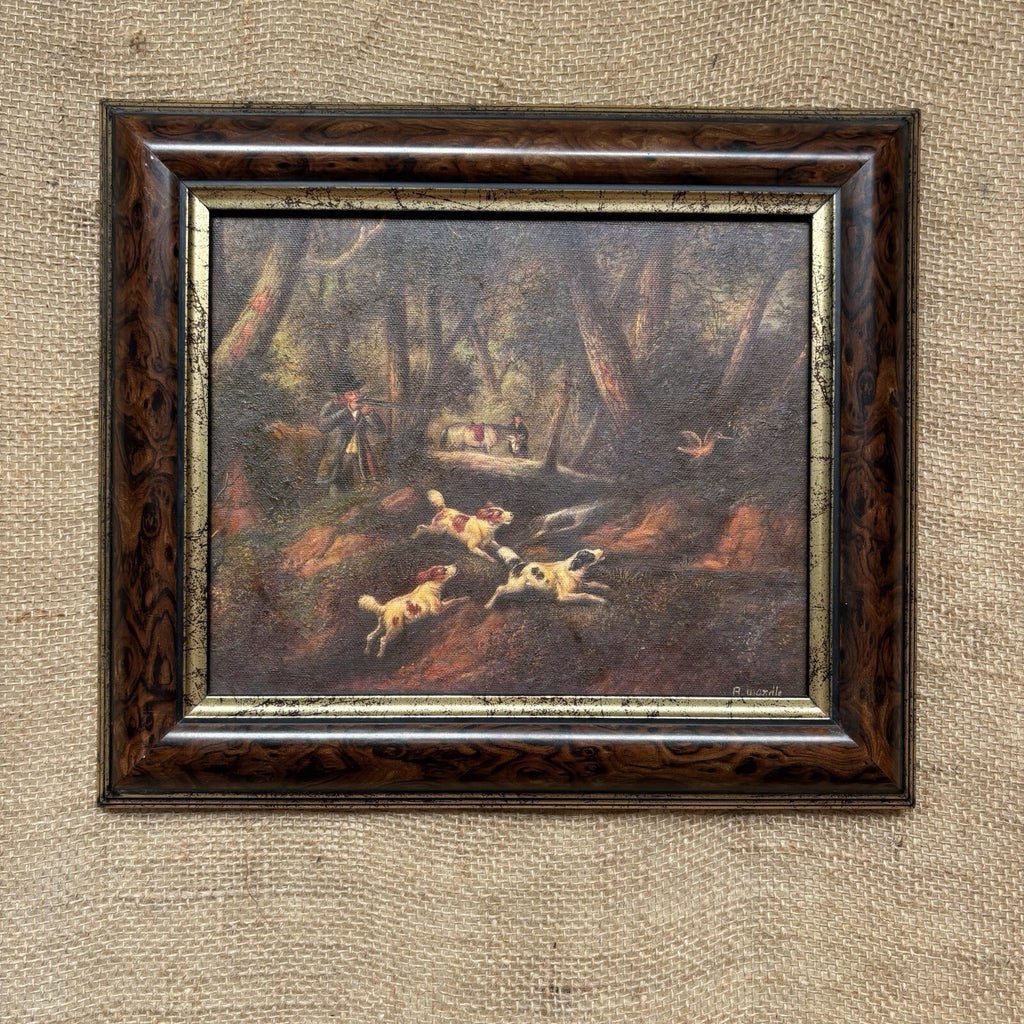 Vintage Hunting Scene Print - Framed - A Wardle