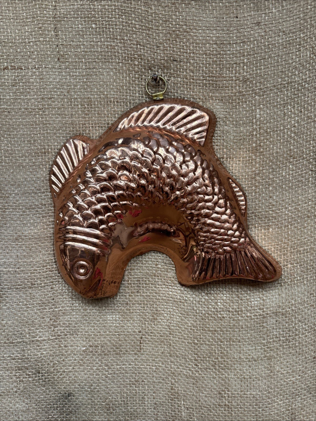 Vintage Copper Fish Mould - Tin Lined - Kitchenalia - Farmhouse