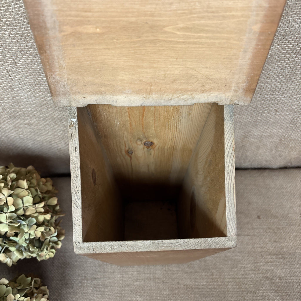 Antique Pine Candle Box - Wall Hanging - Farmhouse- Cottage