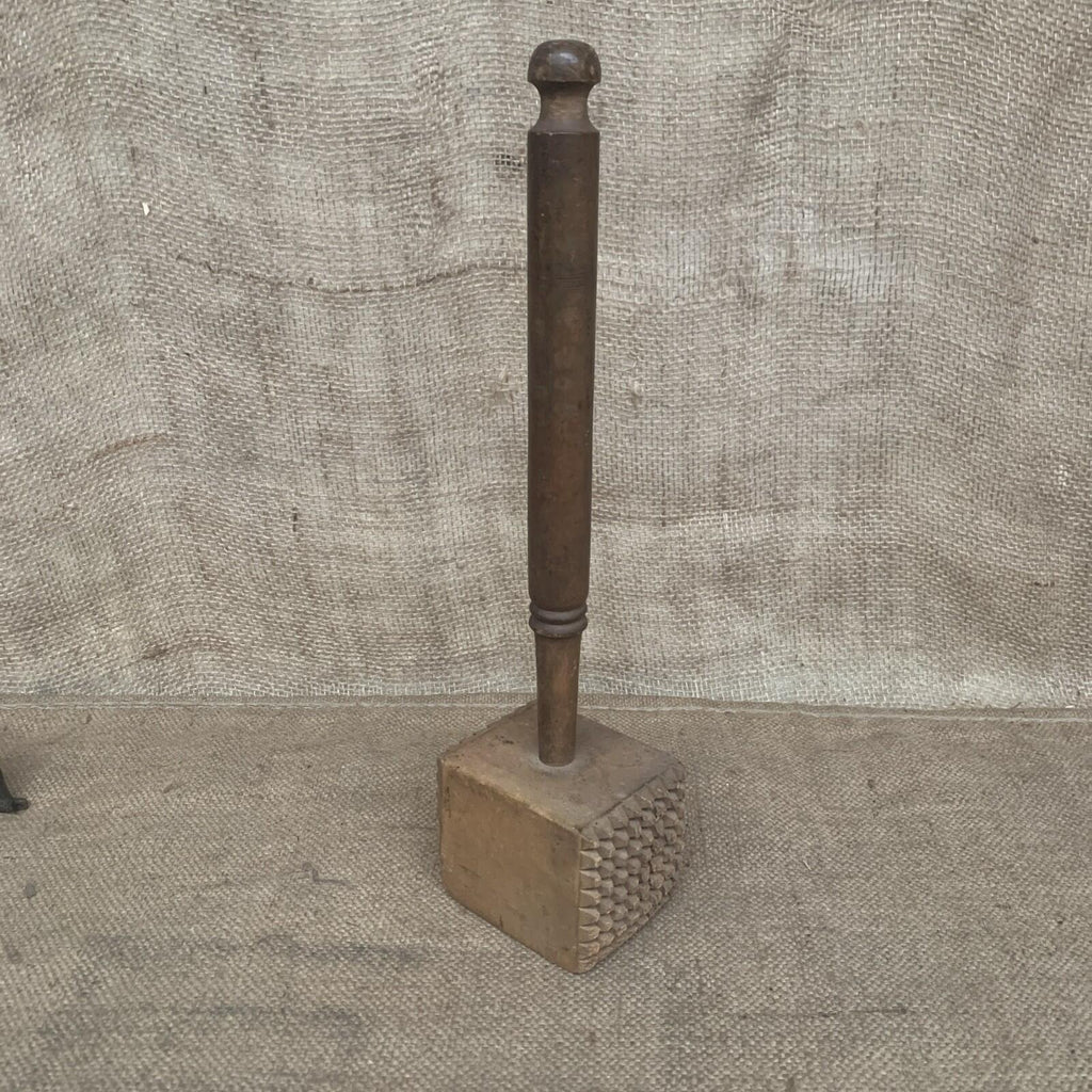 Antique Wooden Tenderiser / Masher / Pounder - Kitchenalia