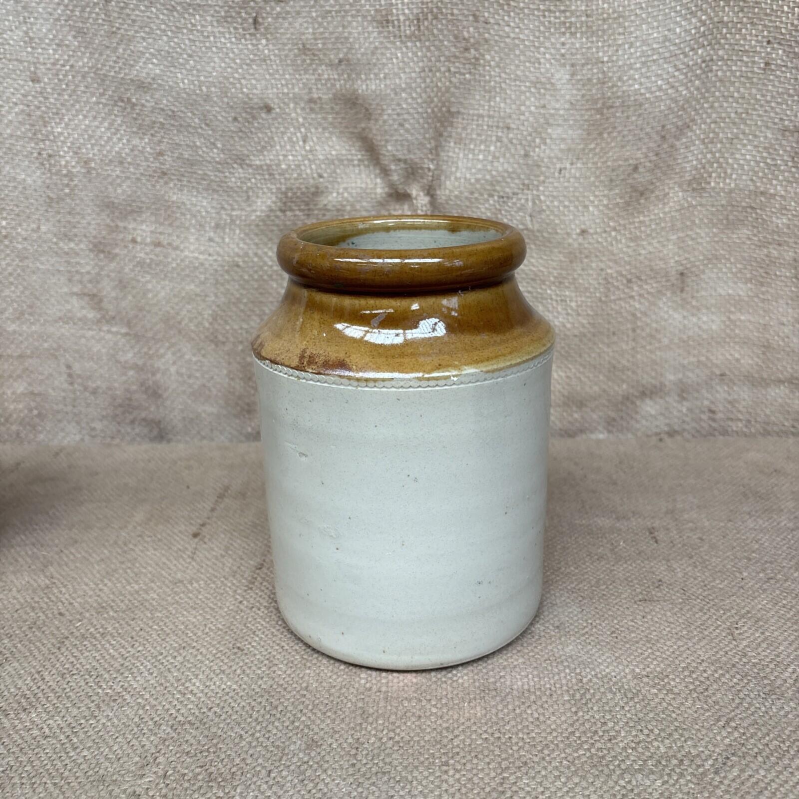 Vintage Stoneware Jar / Utensil Holder / Pickling Jar Farmhouse Kitchen