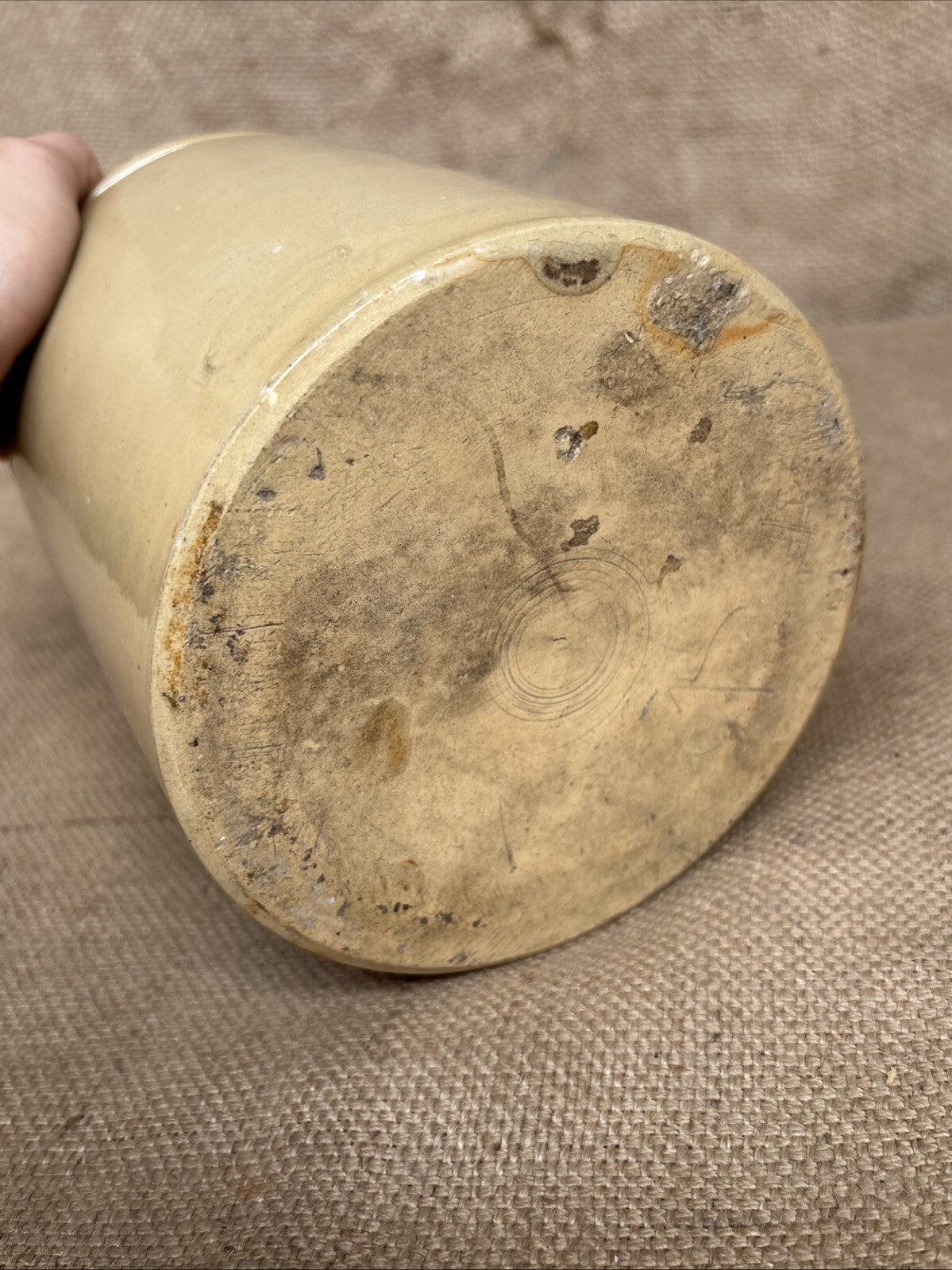 Antique Stoneware Raisins Storage Pot - No Lid - Kitchenalia - Bourne Denby