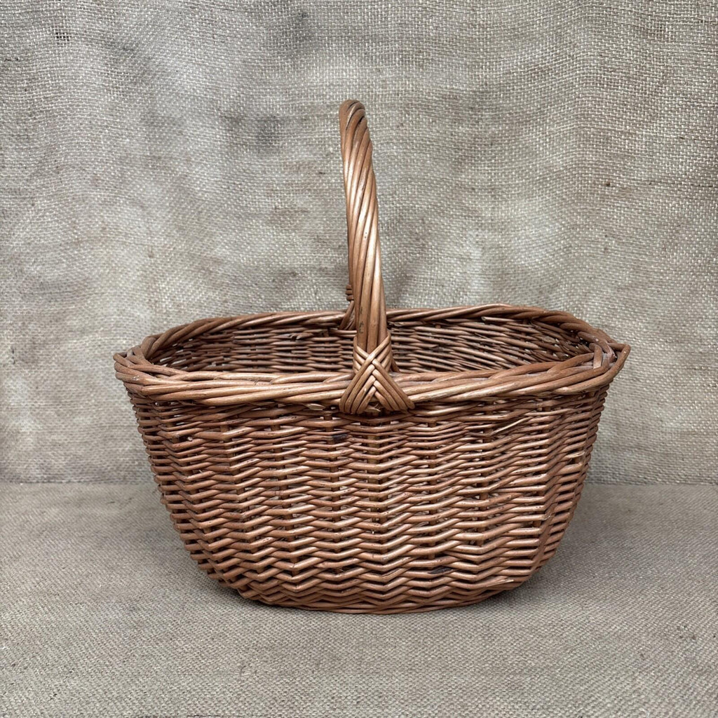 Vintage Wicker Shopping Basket - Farmhouse - Cottage - 1940's