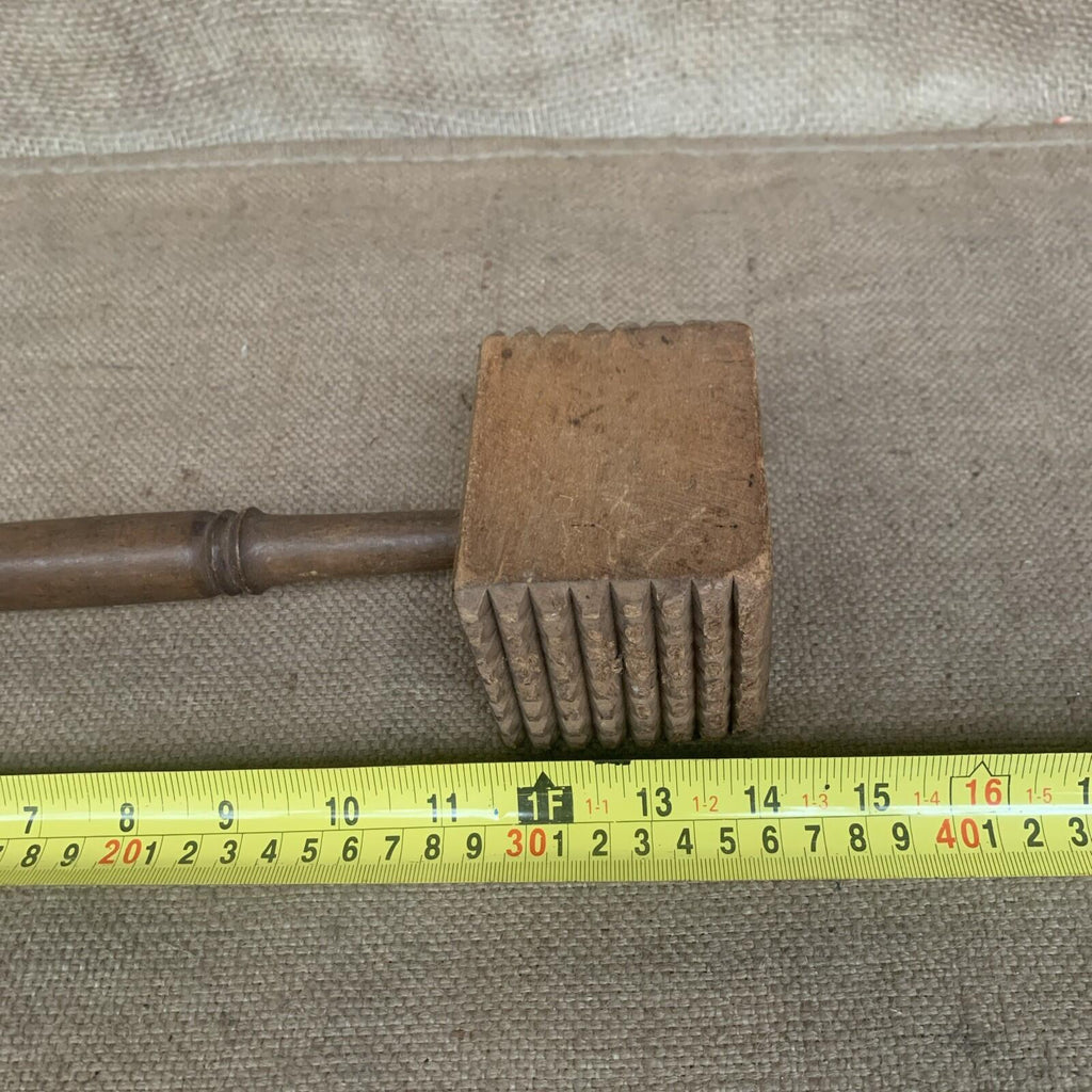 Antique Wooden Tenderiser / Masher / Pounder - Kitchenalia