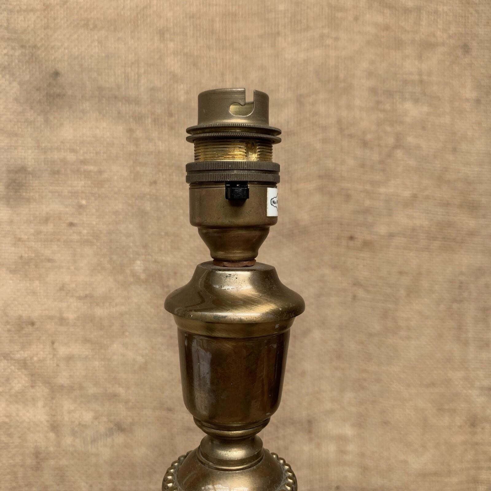 Vintage Table Lamp Bronze Effect Brushed Metal - Cottage - Farmhouse