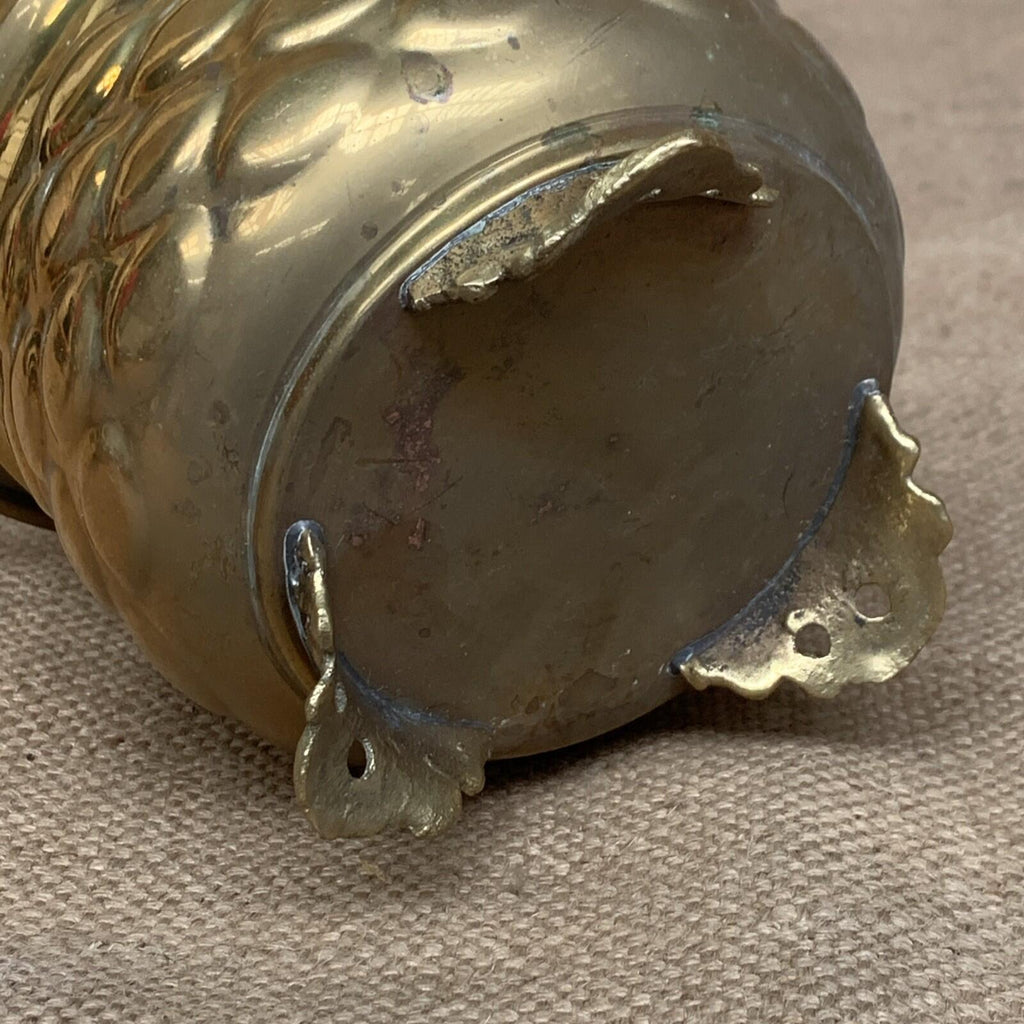 Vintage Ornate Brass Planter Pot Plant Holder Charming Country Farm House