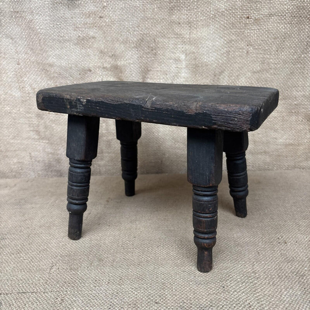 Antique Oak Stool - Welsh - Farmhouse - Cottage - Plant Stand