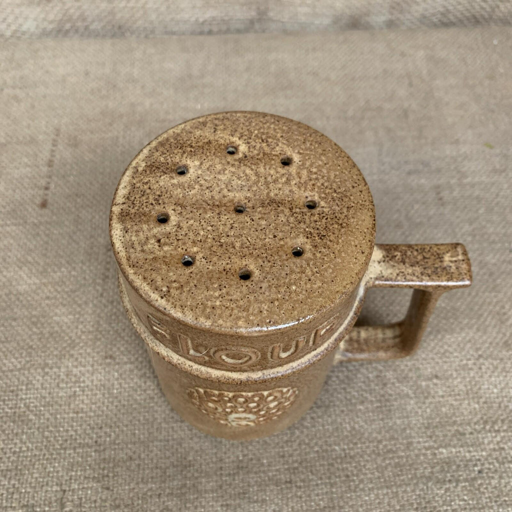Vintage Studio Pottery Flour Shaker - Farmhouse- Cottage Kitchen