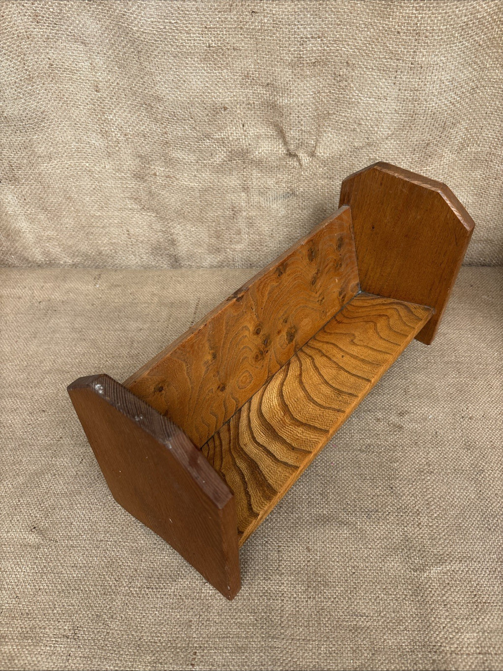 Vintage Book Trough / Shelf / Rack / Rest / Elm - Farmhouse Cottage