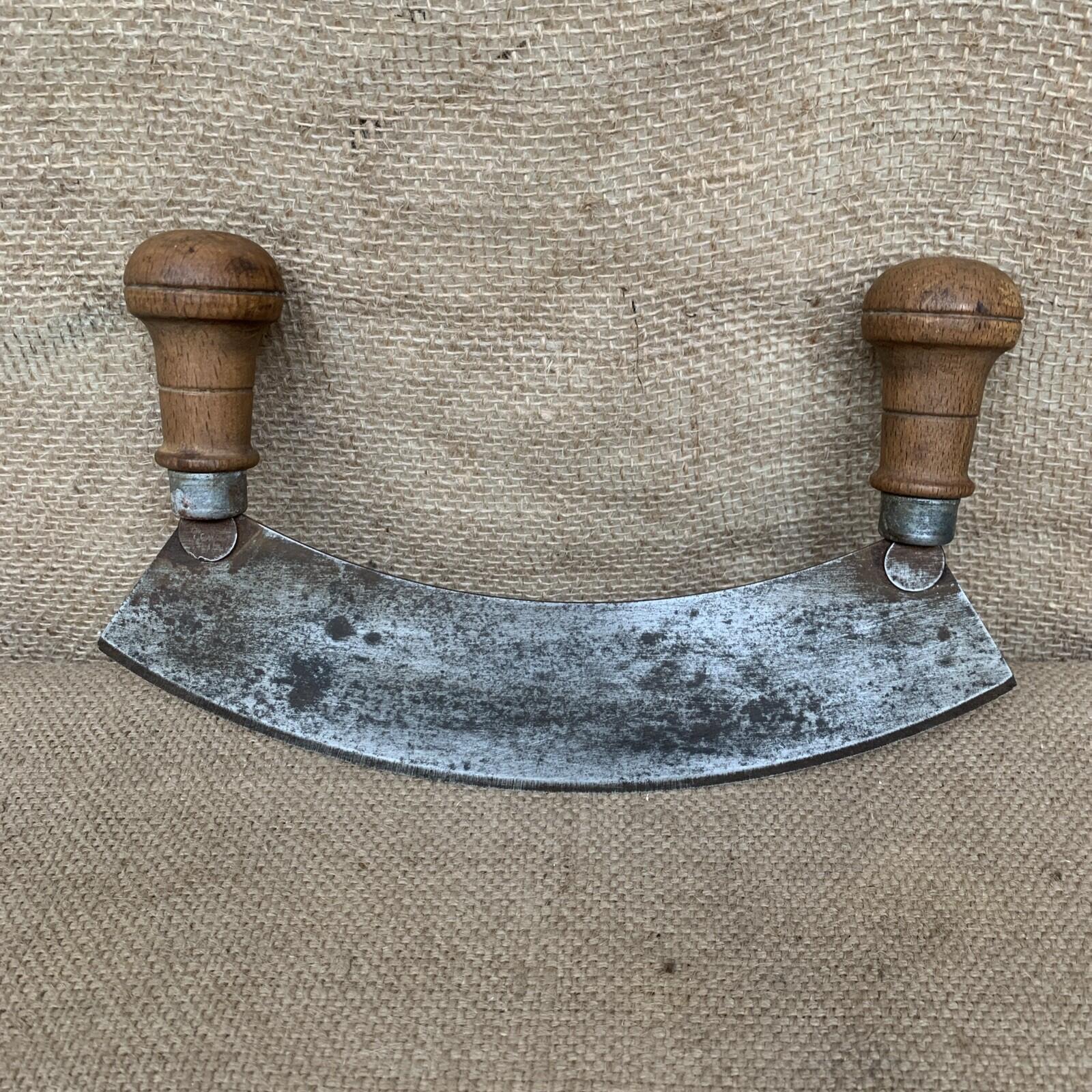 Victorian Chopper With Double Wooden Handle - Kitchenalia - Farmhouse - Herb