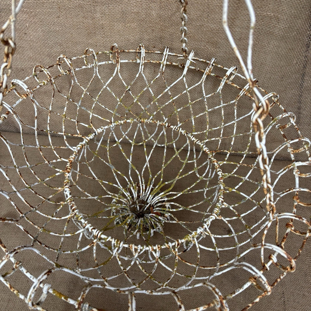 Antique Wire Work Plant Holder / Hanging Basket / Large / Gardenalia