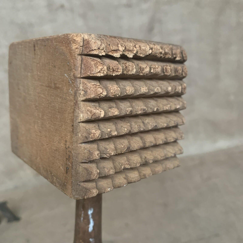 Antique Wooden Tenderiser / Masher / Pounder - Kitchenalia