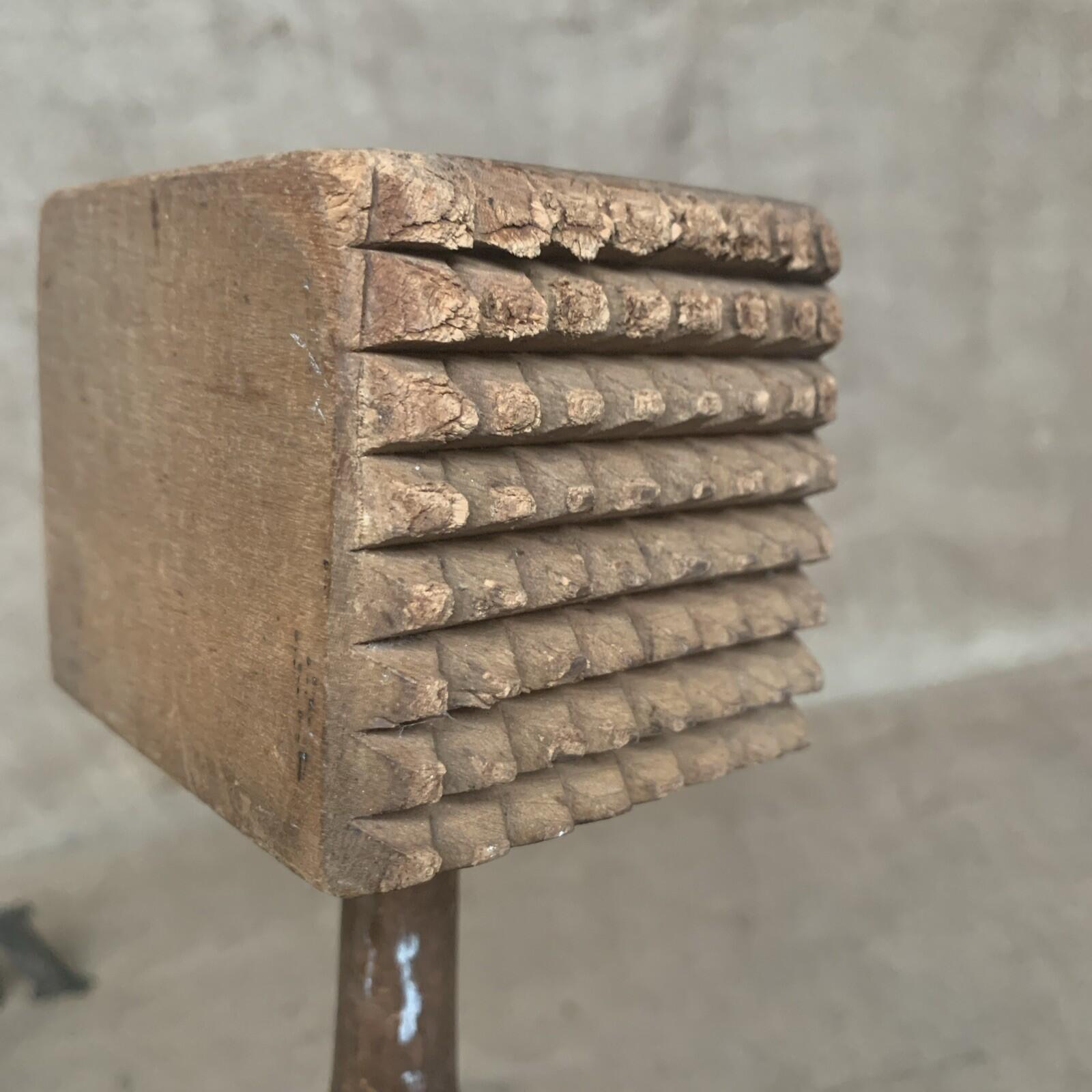 Antique Wooden Tenderiser / Masher / Pounder - Kitchenalia