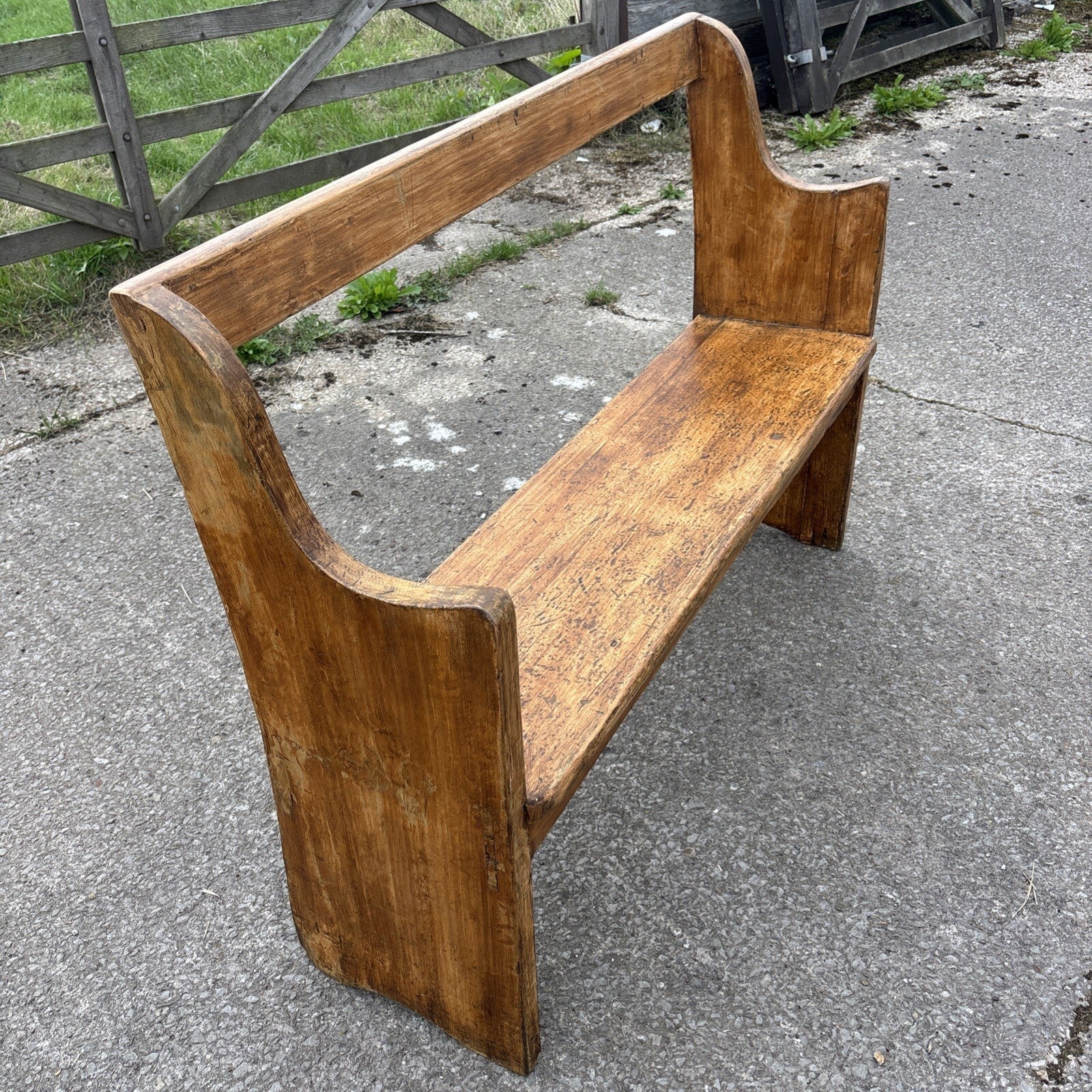 Antique Pine Pew / Bench / Farmhouse / Cottage / Boot Room / 4ft