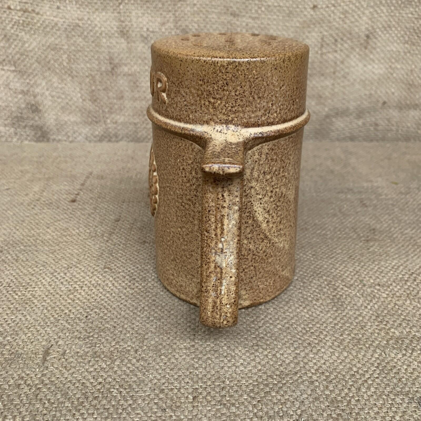 Vintage Studio Pottery Flour Shaker - Farmhouse- Cottage Kitchen