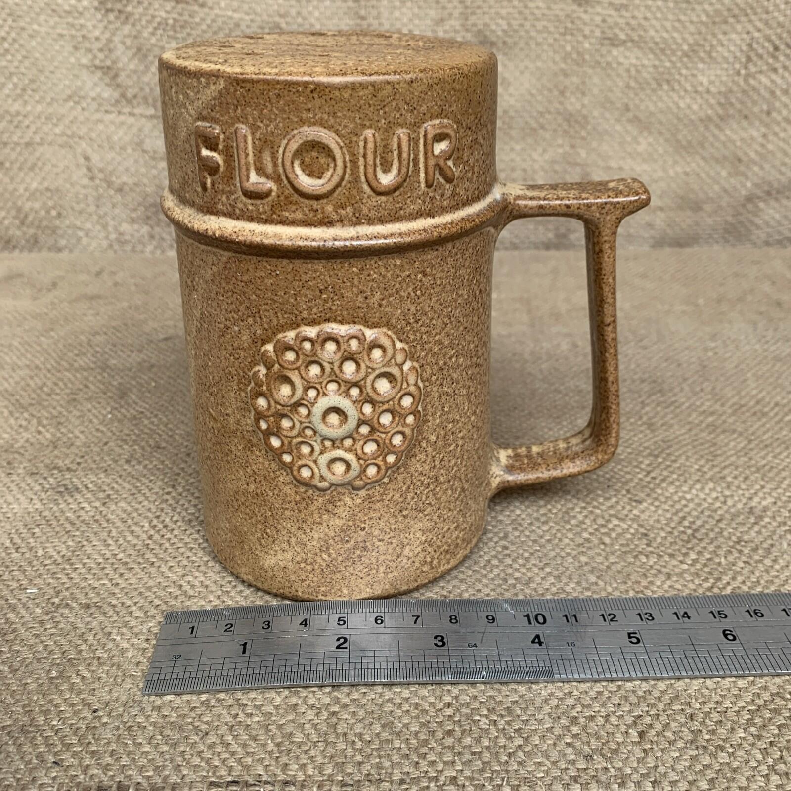 Vintage Studio Pottery Flour Shaker - Farmhouse- Cottage Kitchen
