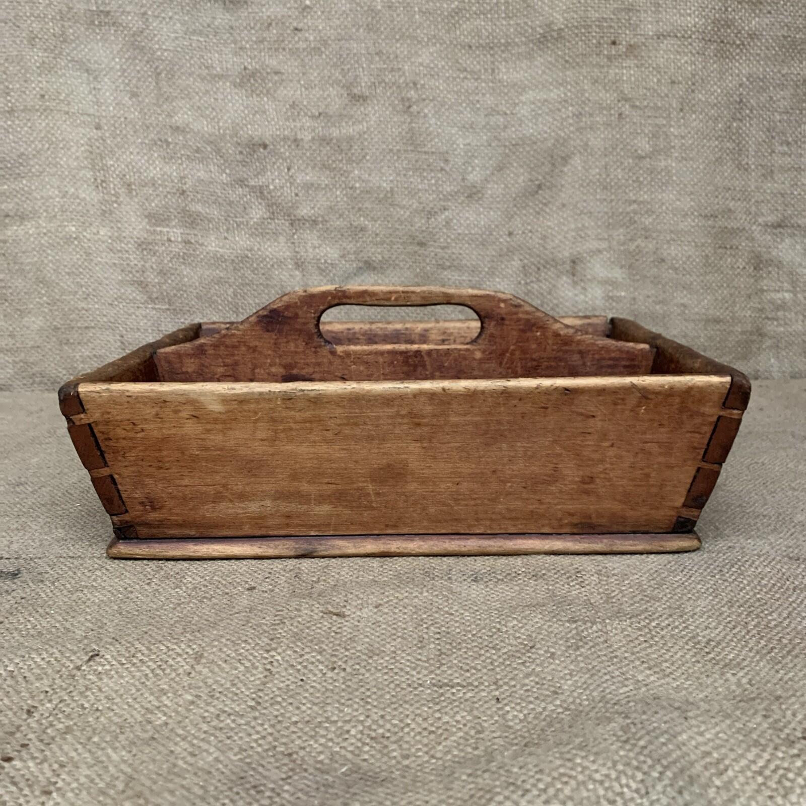 Antique Cutlery / Knife box / Butlers Tray - Kitchenalia - Farmhouse - Cottage