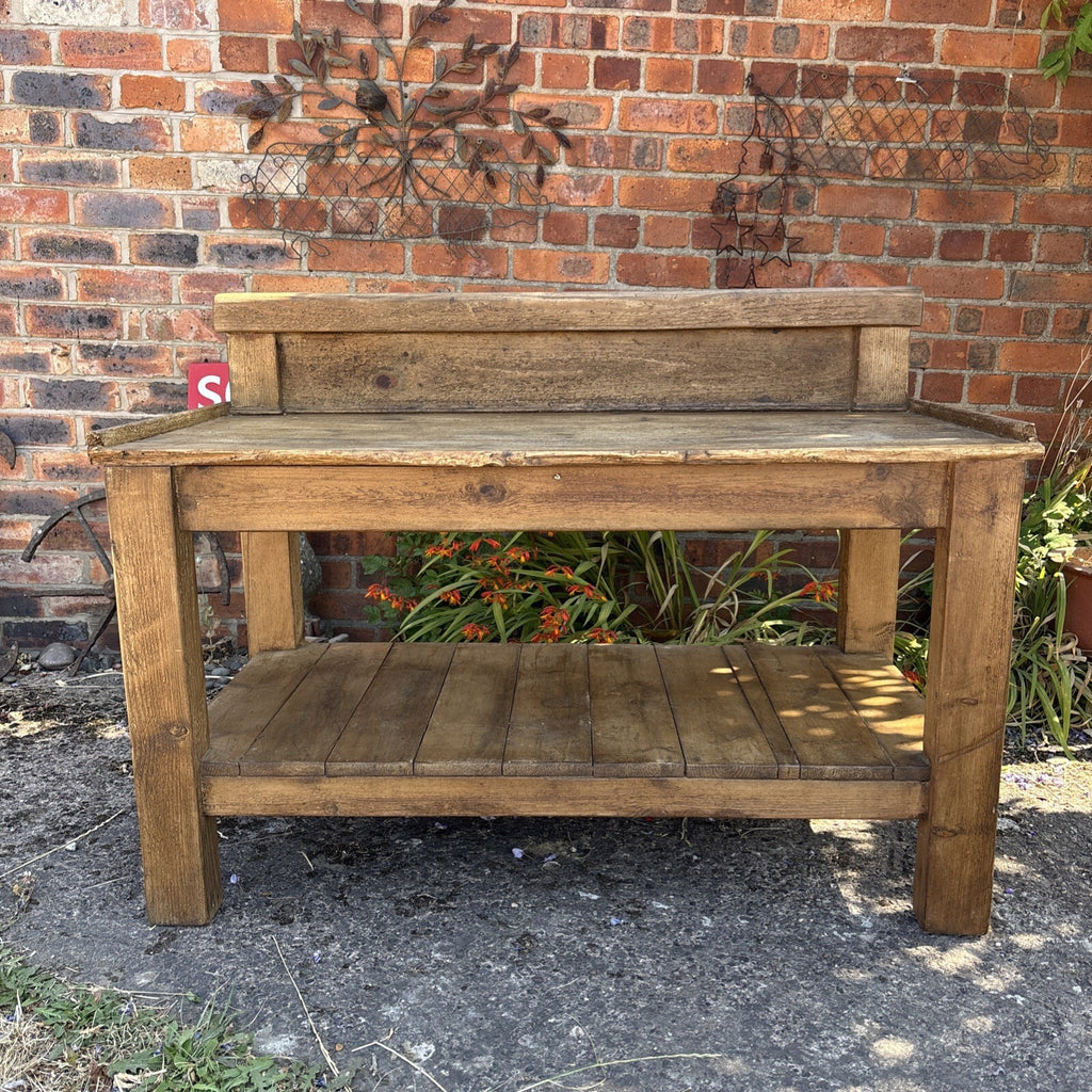 Vintage Rustic Potting Table / Prep Table - Farmhouse Cottage
