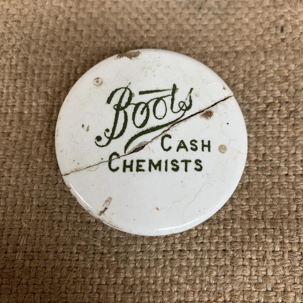 Vintage Boots Cash Chemist  Ceramic Pot Printed Lid