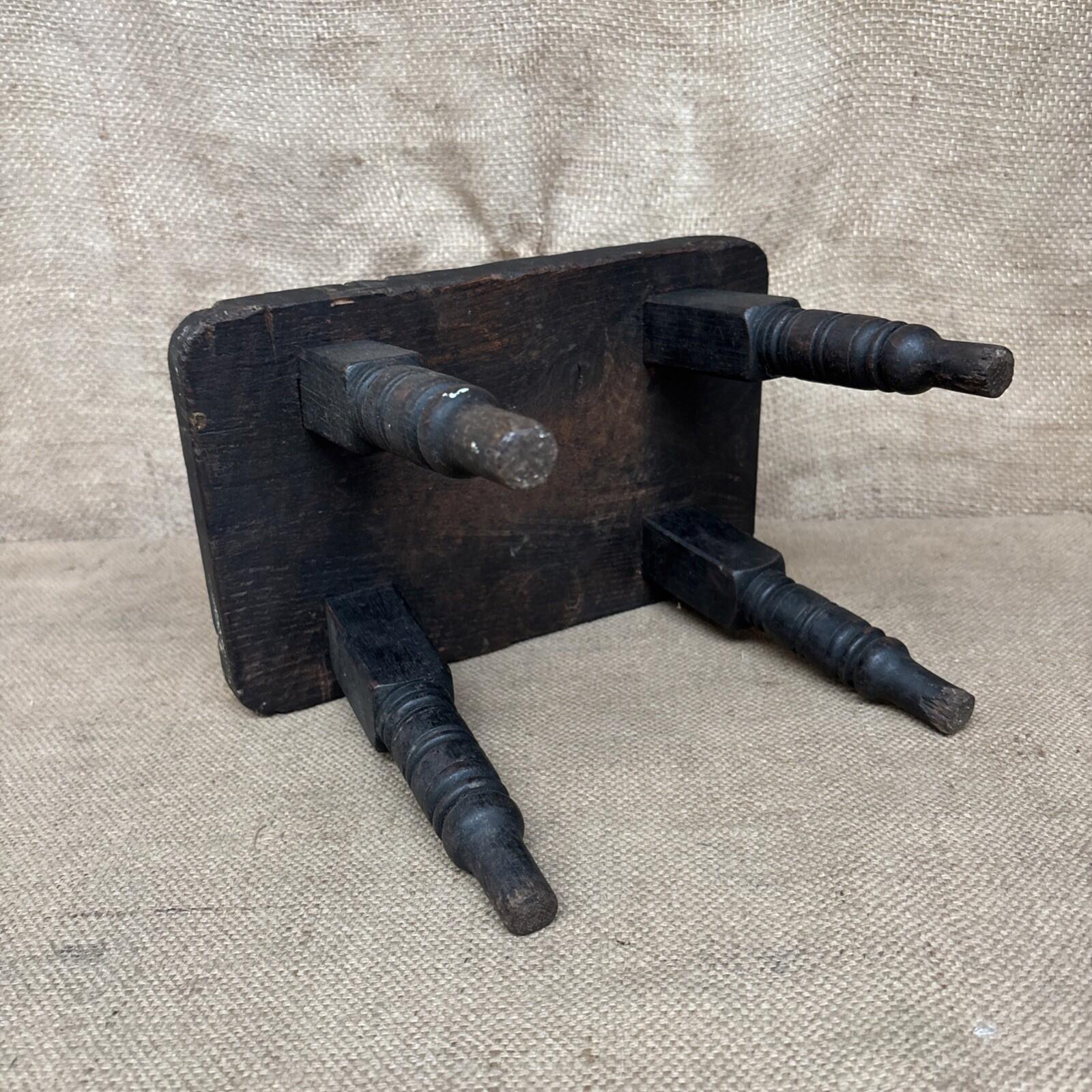 Antique Oak Stool - Welsh - Farmhouse - Cottage - Plant Stand