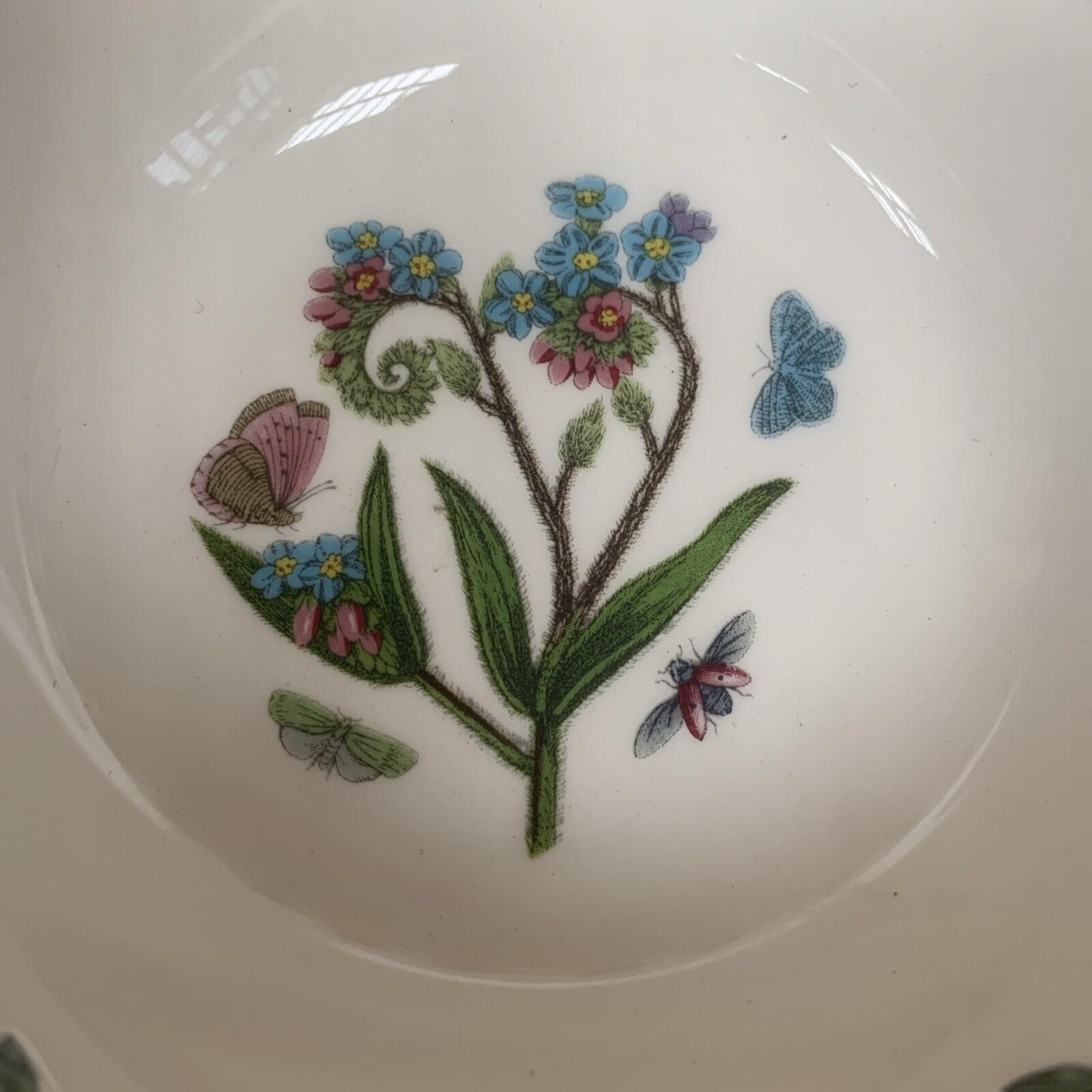 Portmeirion Botanic Garden 13cm Bowl, Forget Me Not Flower & Butterfly