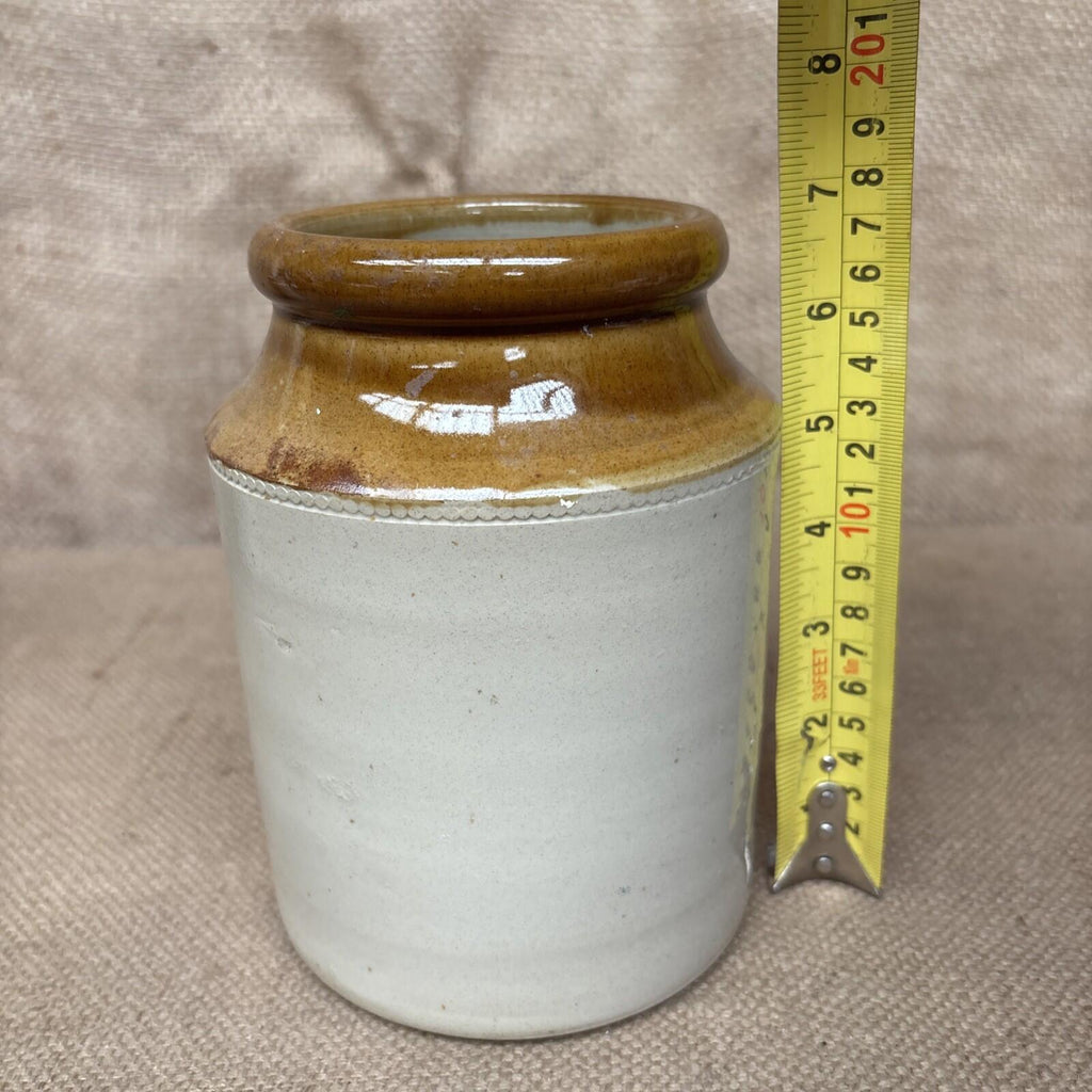 Vintage Stoneware Jar / Utensil Holder / Pickling Jar Farmhouse Kitchen