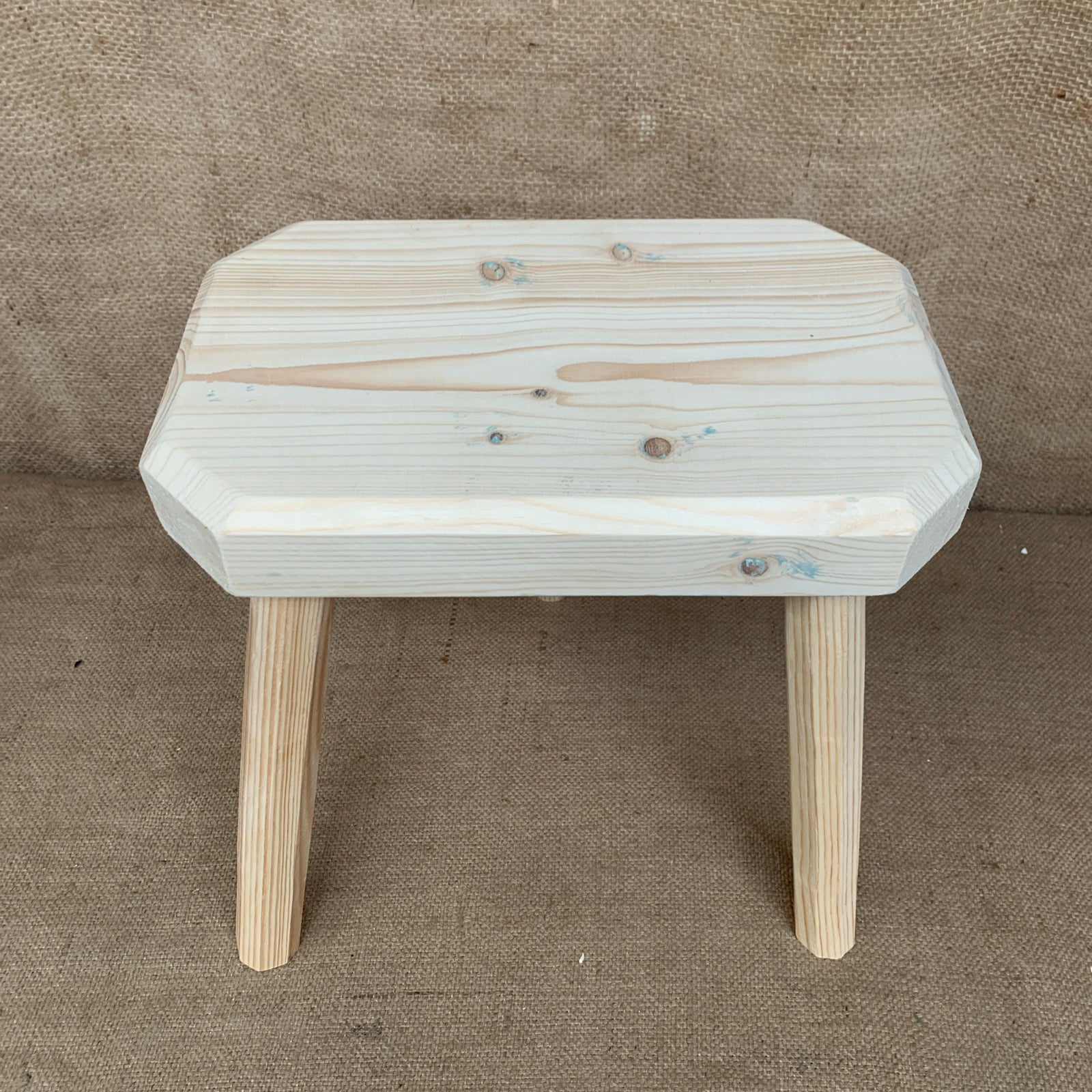 Three Leg Pine Stool - Plant Stand - Milking Stool