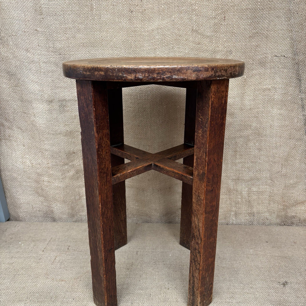 Antique Oak Small Table / Plant Stand / Cottage / Farmhouse