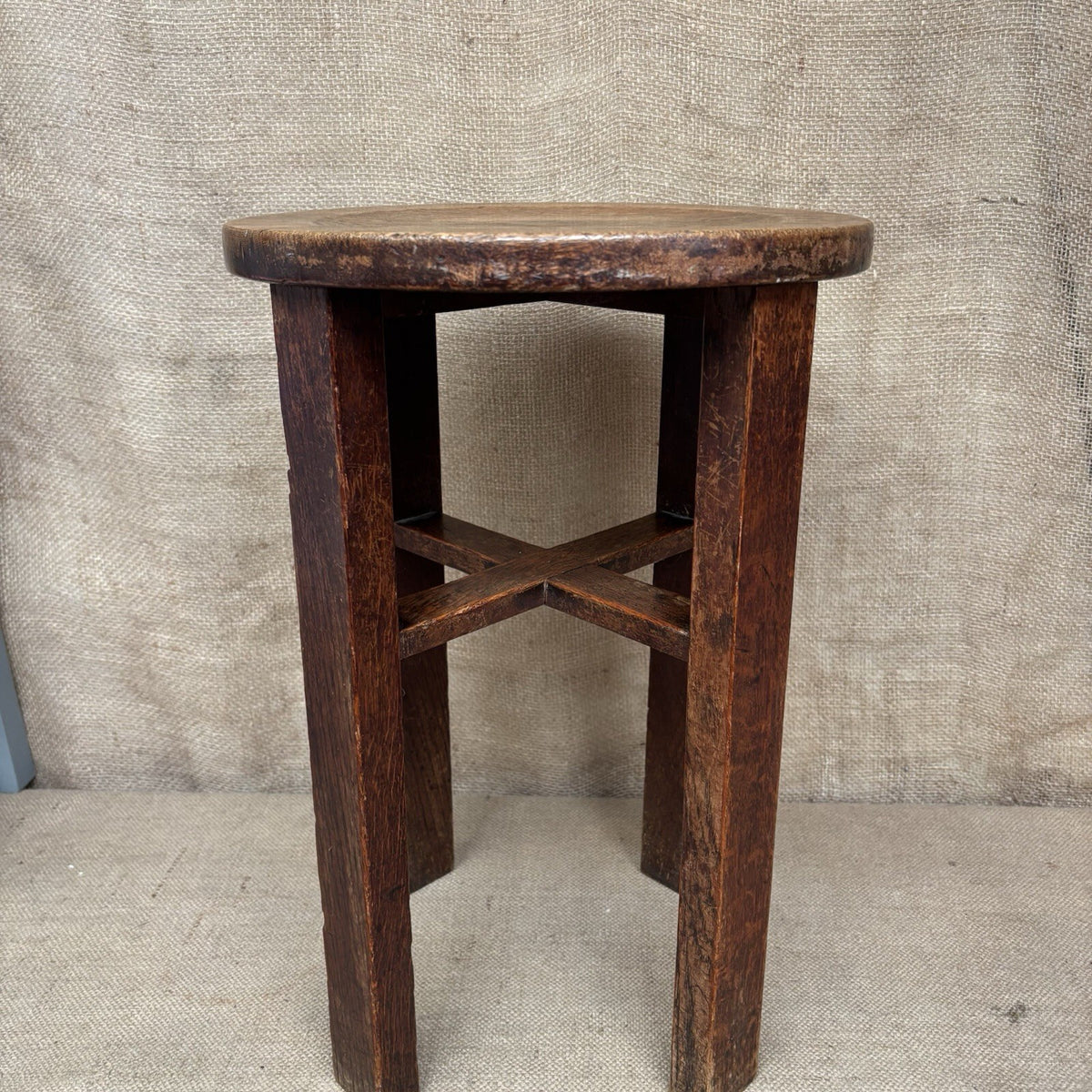 Antique Oak Small Table / Plant Stand / Cottage / Farmhouse