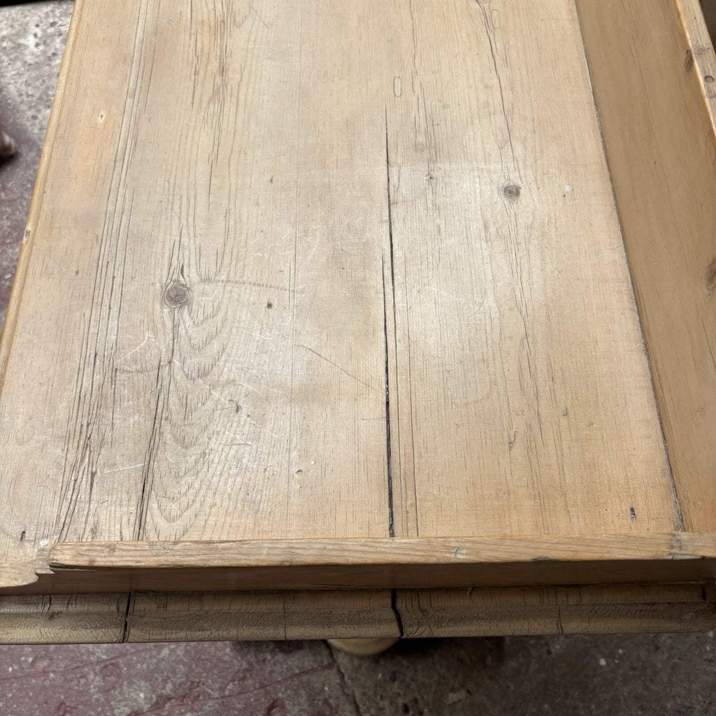 Antique Pine Writing Table / Washstand With Drawer Farmhouse - Cottage