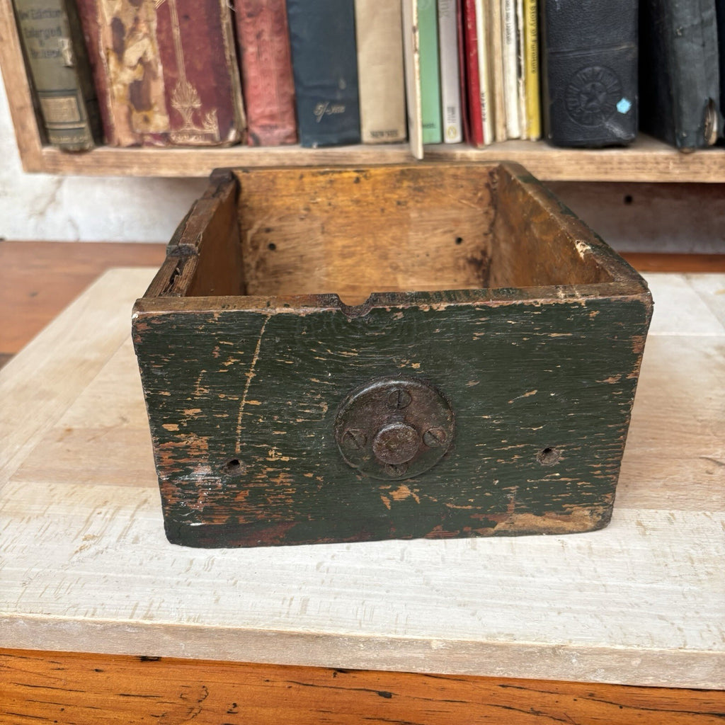 Vintage Wooden Storage Box - Military 1944 - Farmhouse - Cottage  Green or Brown