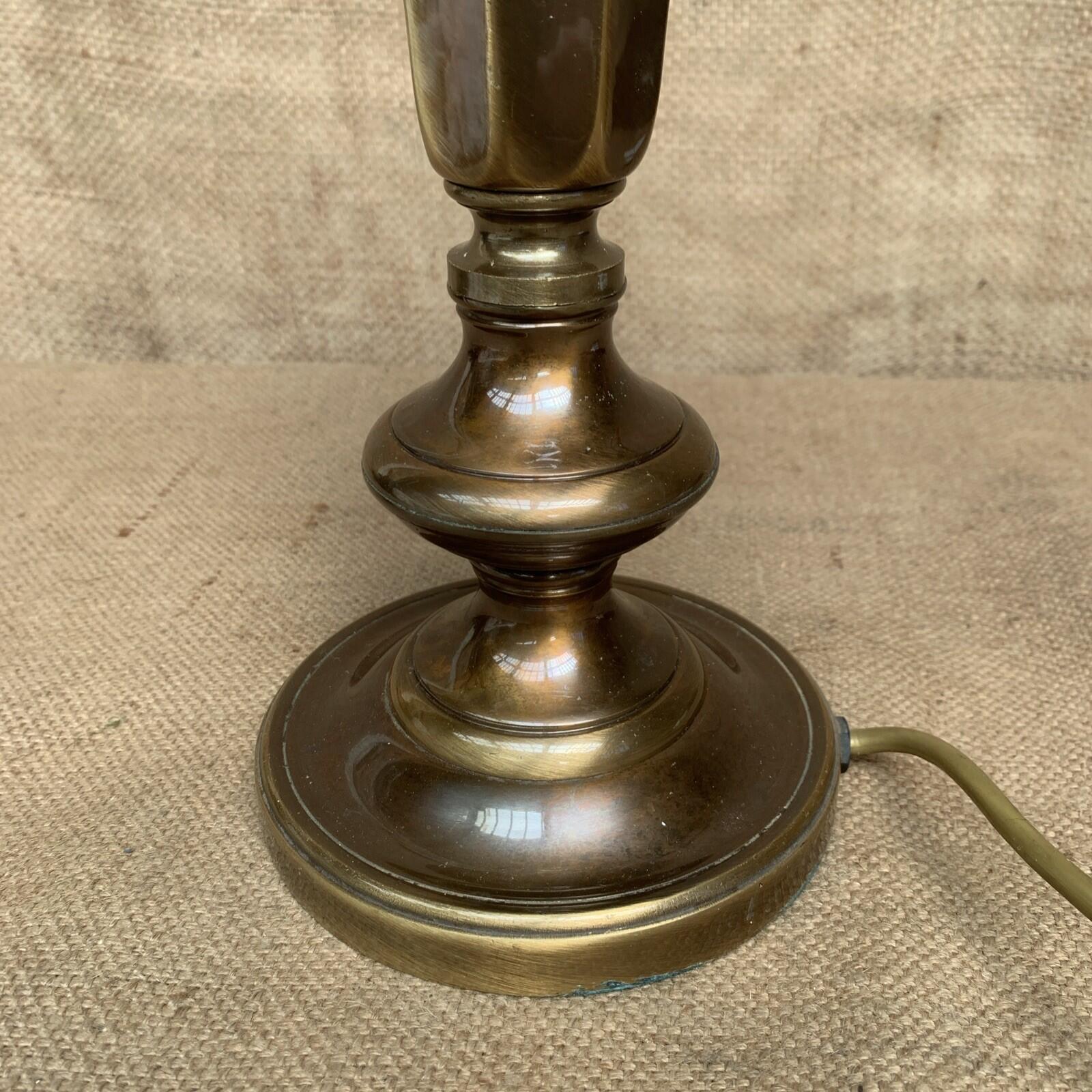 Vintage Table Lamp Bronze Effect Brushed Metal - Cottage - Farmhouse