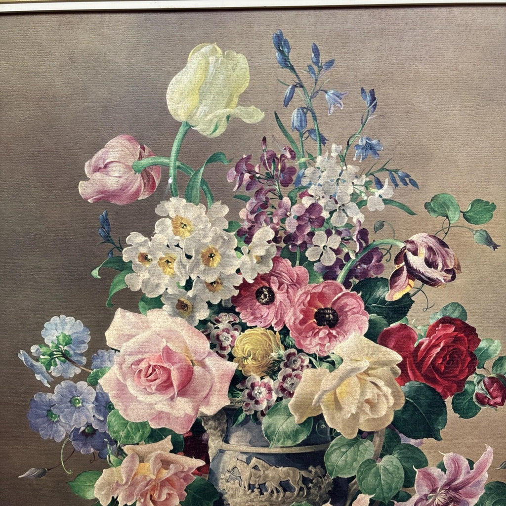 Vintage Floral Framed Print - Sporting Jug By H Clayton