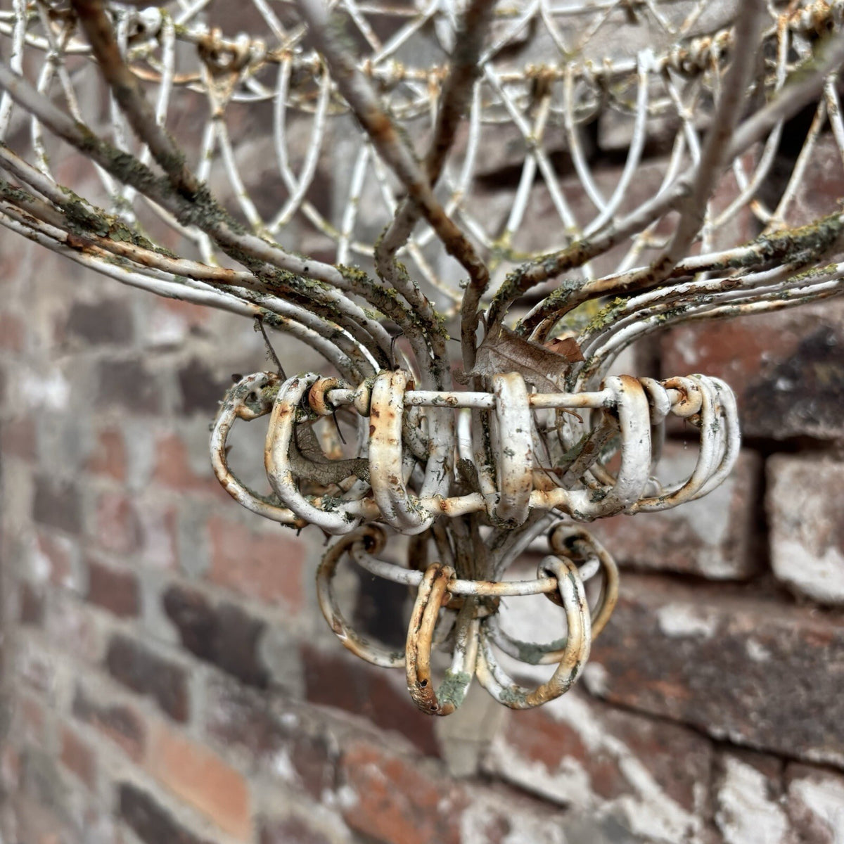 Antique Wire Work Plant Holder / Hanging Basket / Large / Gardenalia